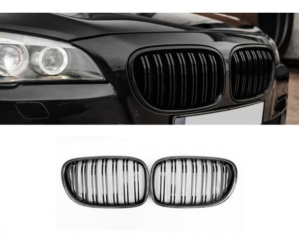 Performance Glossy Black Front bumper grilles for BMW F01, F02 models