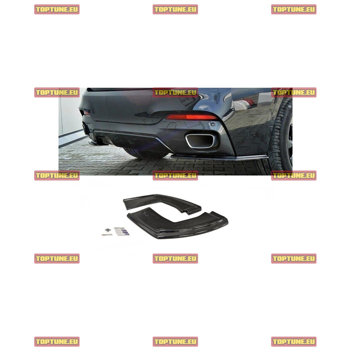 thumbnail image 2 of Maxton Design Gloss Black Rear Side Diffusers For BMW X6 F16 M Sport – ABS 2 of 2