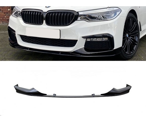 Glossy Black Performance front bumper lip for BMW G30, G31 models