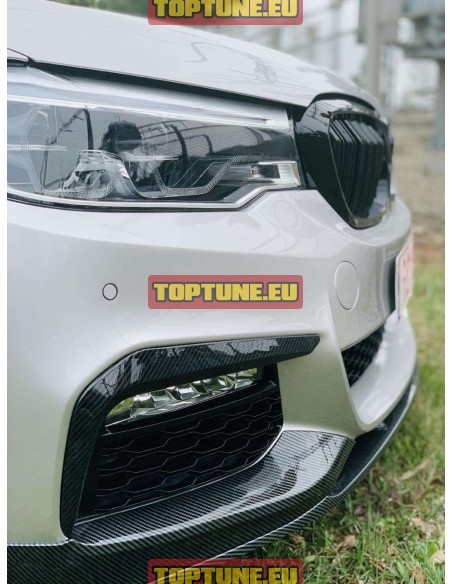 Juodas Blizgus  Performance priekinio buferio spoileris tinkantis BMW G30, G31 modeliams
