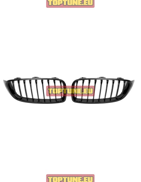 Glossy Black M Sport front bumper kidney grilles for F32, F33, F36 models