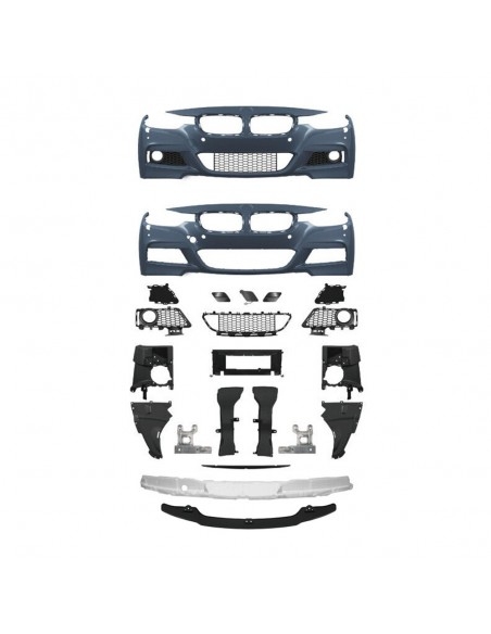 M Sport Front Bumper kit for BMW F30, F31 models with headlight washers and pdc sensors