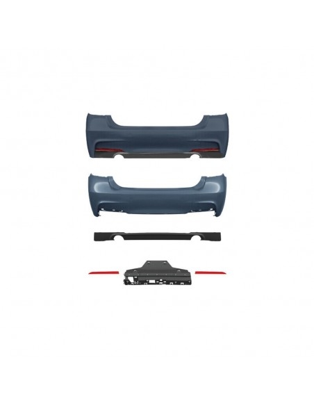 M Sport Rear bumper kit for BMW F30 335, 340 models without pdc sensors