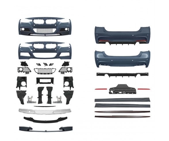 bmw f30 performance body kit for 335, 340i models. Bumpers withpdc holes, with washing holes