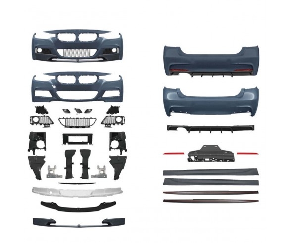 bmw f30 performance body kit for 328, 330 models. Bumpers without pdc holes, without washing holes