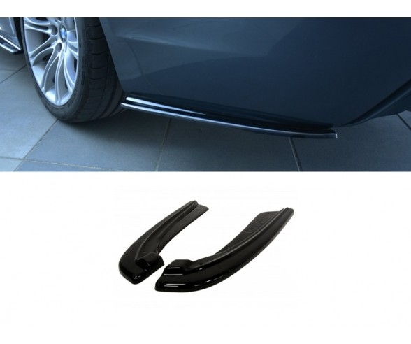  For 5 E60 E61 M Sport Rear bumper Side Splitters flaps ABS  Gloss : Automotive