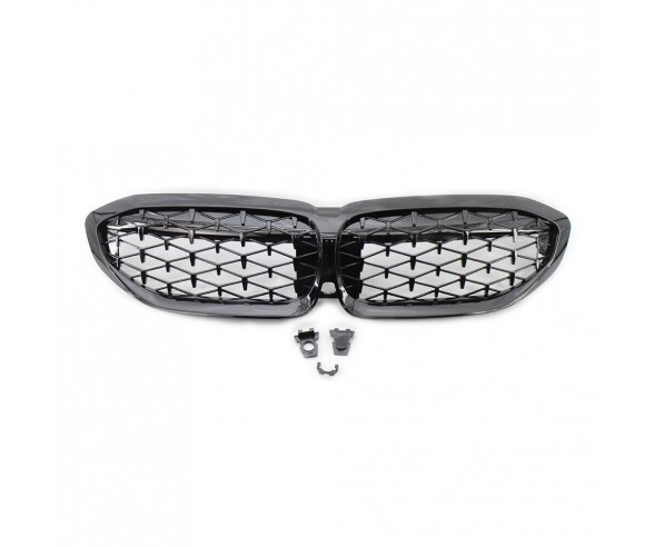 Gloss Black Diamond Grilles for BMW G20, G21 models