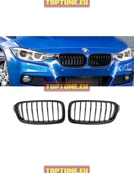 Juodos blizgios grotelės tinkančios BMW F30, F31 modeliams