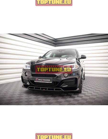 V2 Front bumper splitter for BMW X6 F16 M Sport models