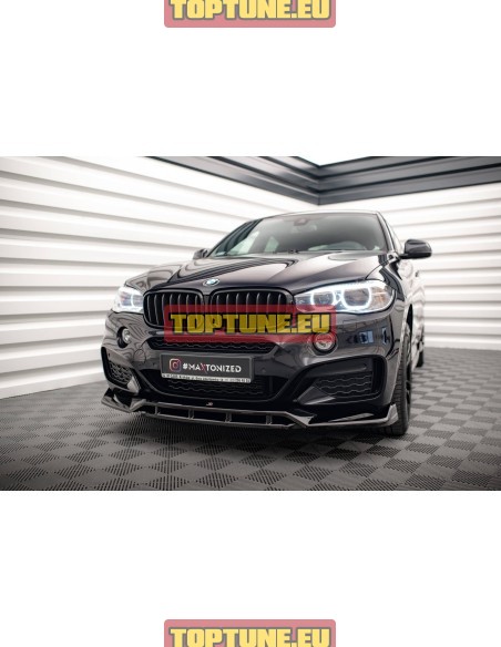 V3 Front bumper splitter for BMW X6 F16 M Sport models