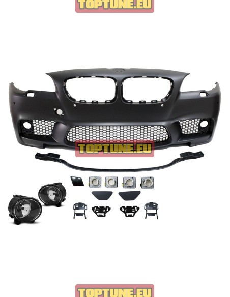 M5 Style Front bumper assembly for BMW F10, F11 models with fog lights