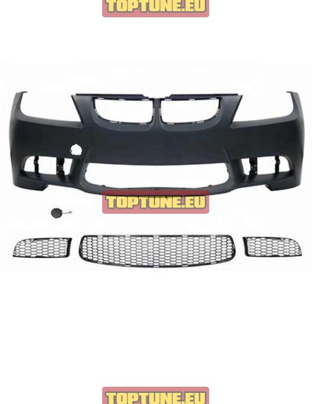 M3 Style Front Bumper for BMW E90, E91 (2005-2008) models without fog lights