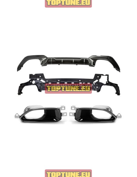 M340 Style Performance diffuser with exhaust tips for BMW G20, G21 models