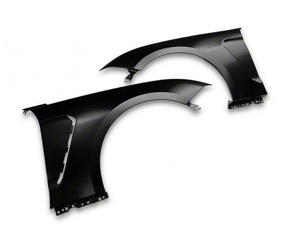 GT350 Style front fender set for Ford Mustang 2018-2022 models. Steel
