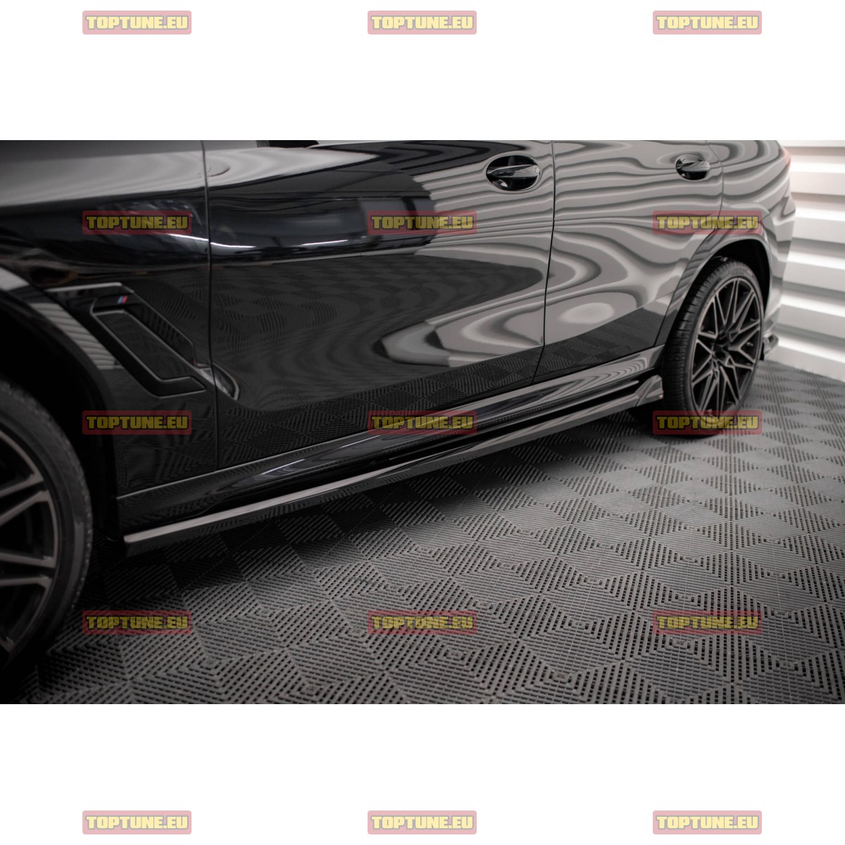 Rear Side Diffusers Maxton Design Gloss Black ABS For Bmw X6