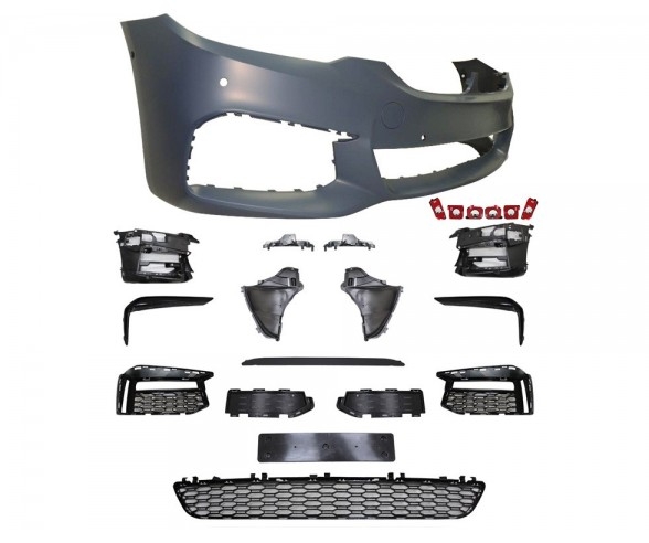 bmw g30 g31 m sport front bumper with pdc holes, without headlight washing holes