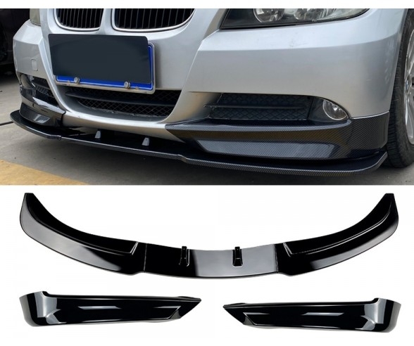 Juodas blizgus priekinio buferio spoileris skirtas BMW E90, E91 PRE LCI modeliams