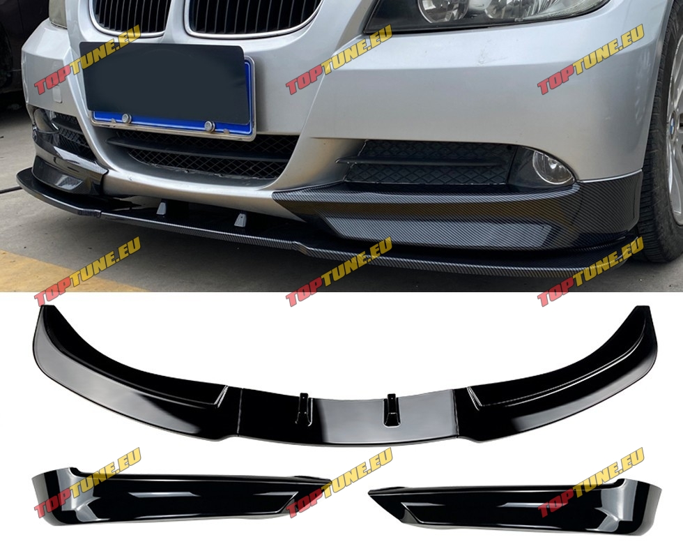 BMW E90, E91 Gloss Black Front bumper lip, splitter for base models