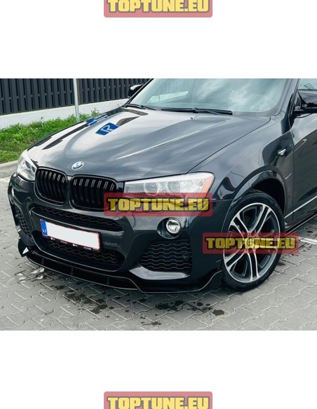 M Sport front bumper spoiler lip for BMW X3 F25 2014-2016, X4 F26 models
