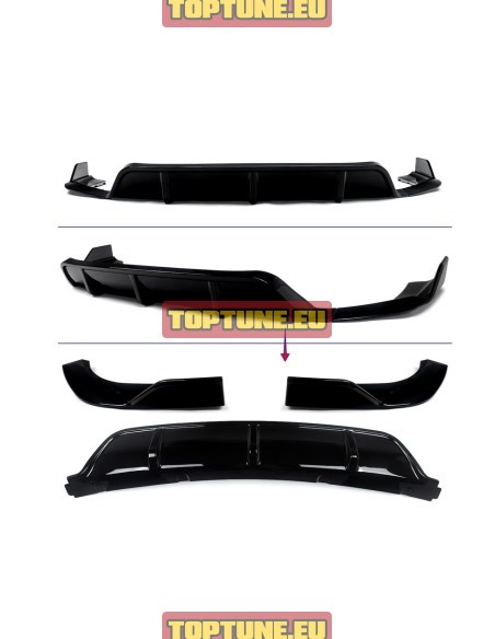 Juodas blizgus Aero apdailos kompletkas skirtas BMW X6 F16 M Sport modeliams