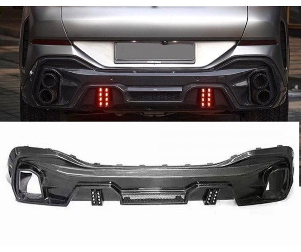 Carbon Rear bumper diffuser for BMW X6 G06 (2019-2023) PRE LCI models