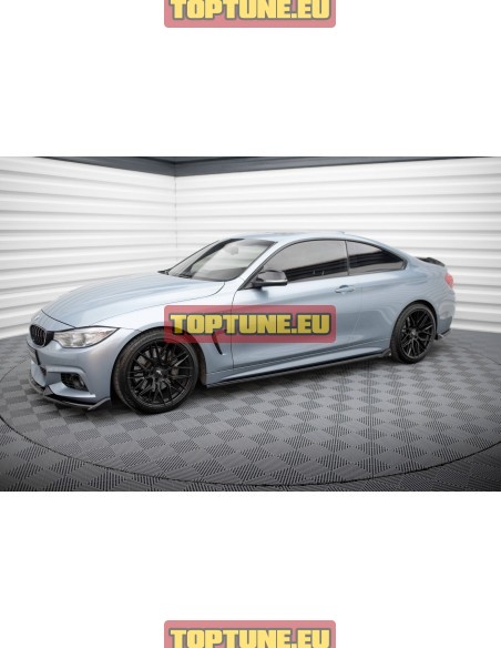 V2 Stiliaus Juodos blizgios Slenksčių apdailos tinkančios BMW F32, F33 M Sport modeliams