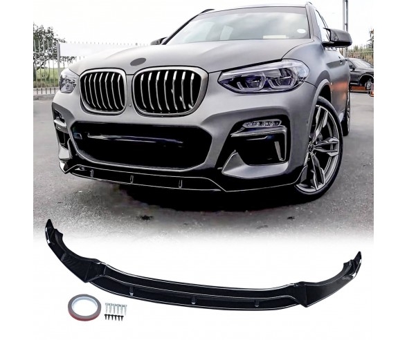 Gloss Black M Sport front lip for BMW X3 G01, X4 G02 2018-2022 models