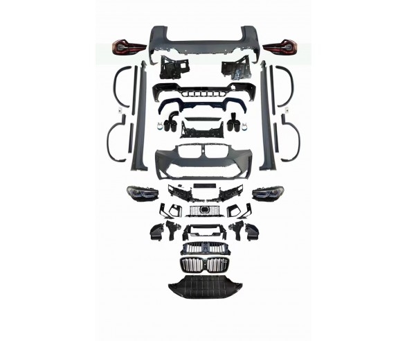 LCI Stiliaus X3M F97 Apdailos komplektas su priekiniais ir galiniais žibintais skirtas BMW X3 G01 (2018-2021)modeliams