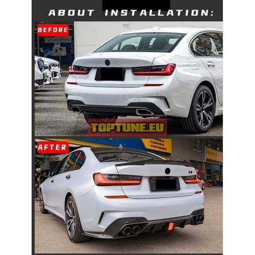 Gloss Black Exhaust tips for BMW G20, G21 models
