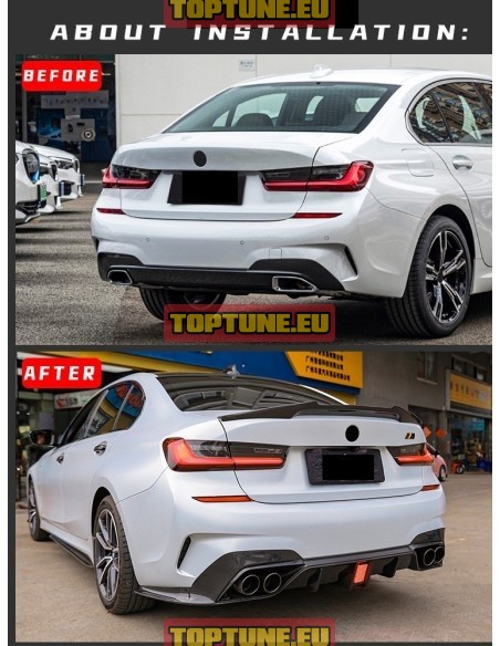 Gloss Black Exhaust tips for BMW G20, G21 models