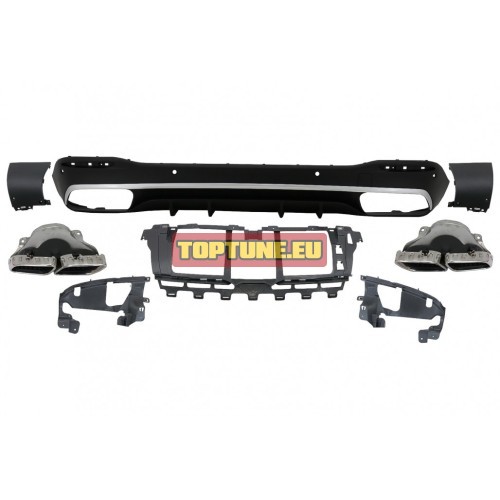 GLE63 AMG Style Silver rear bumper diffuser...