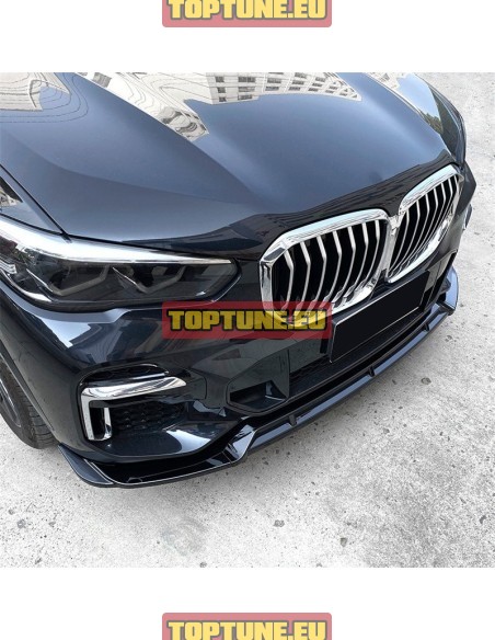 Gloss Black Front lip for BMW X5 G05 (2019-2022) M Sport models