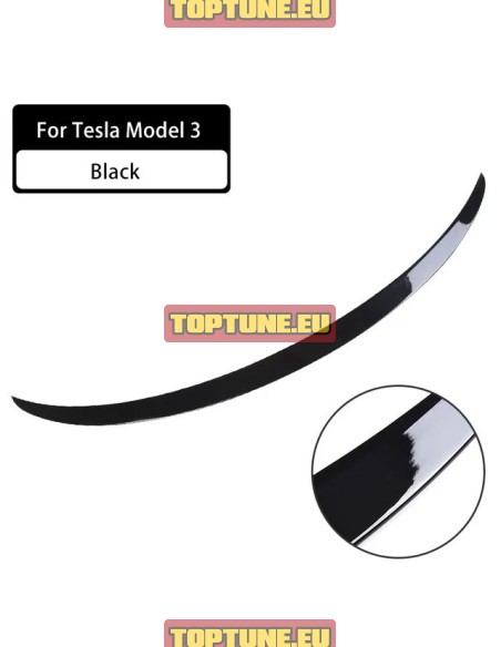 Performance Style trunk spoiler for Tesla Model 3 2017-2024 models
