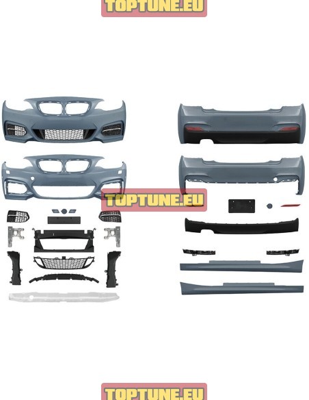 M Sport apdailos komplektas skirtas BMW F22, F23 modeliams. Be PDC Skylių, Su apiplovimu