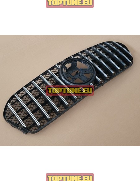 Mercedes Benz W167 GLE Panamericana Chromuotos priekinio buferio grotelės