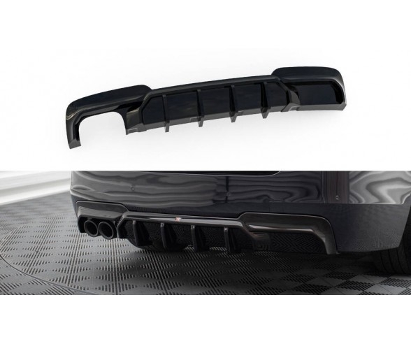 BMW F10, F11 Maxton Design V2 Rear bumper diffuser (Version with double exhaust on one side)