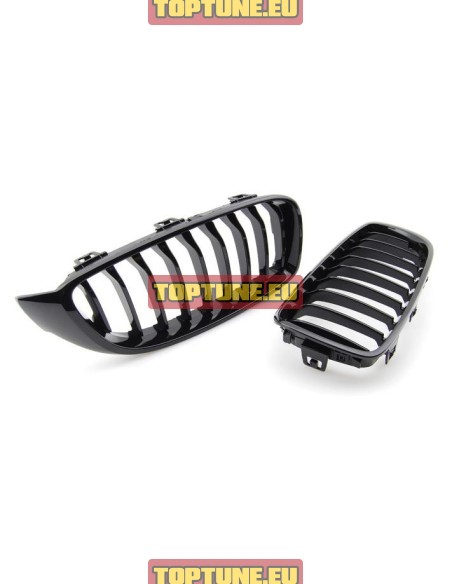 Glossy Black M Sport front bumper kidney grilles for F32, F33, F36 models
