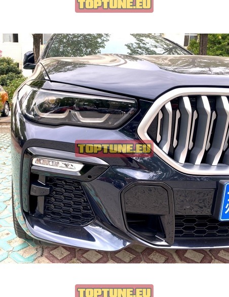 BMW X5 G05 X6 G06 (2018-2023) Gloss Black Headlight Eyebrows