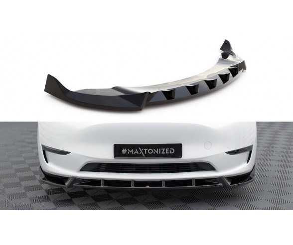 Tesla Model Y Front bumper splitter. Maxton Design V1