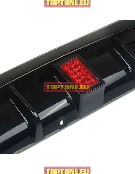 BMW E92, E93 335i Gloss Black Performance Rear bumper diffuser with LED Light