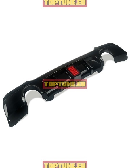 BMW E92, E93 335i Gloss Black Performance Rear bumper diffuser with LED Light