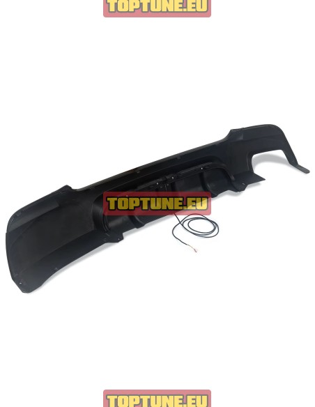 BMW E92, E93 Gloss Black Performance Rear bumper diffuser with LED Light