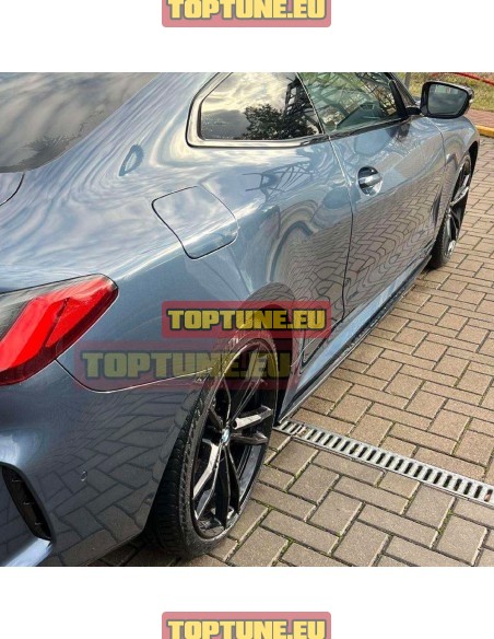 Performance Side skirt extensions for BMW G22, G23 M Sport models. Gloss Black