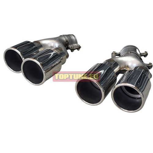 BMW G30, G31 Silver - Chrome Exhaust tips