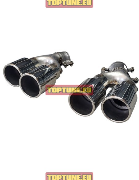 BMW G30, G31 Silver - Chrome Exhaust tips