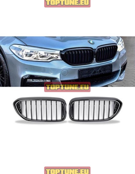 Juodos Blizgios Priekinio buferio grotelės tinkančios BMW G30, G31 modeliams