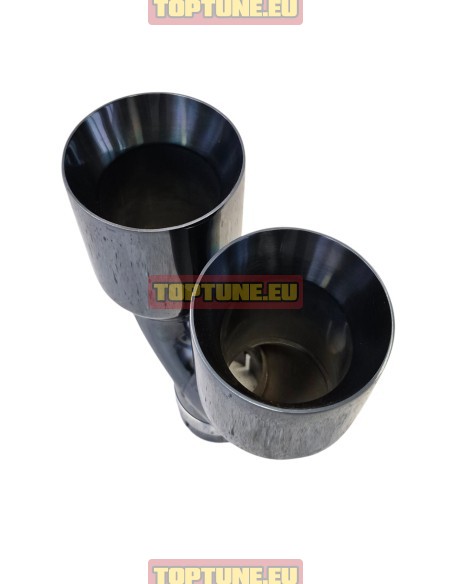 Duslintuvo antgalių komplektas. Juodi. IN 63mm, OUT 89mm. Tiesūs.