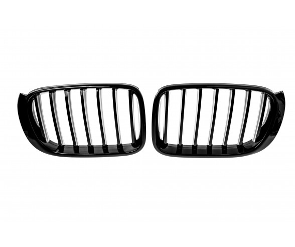 Glossy Black Front kidney grilles for BMW X3 F25 LCI, X4 F26 models