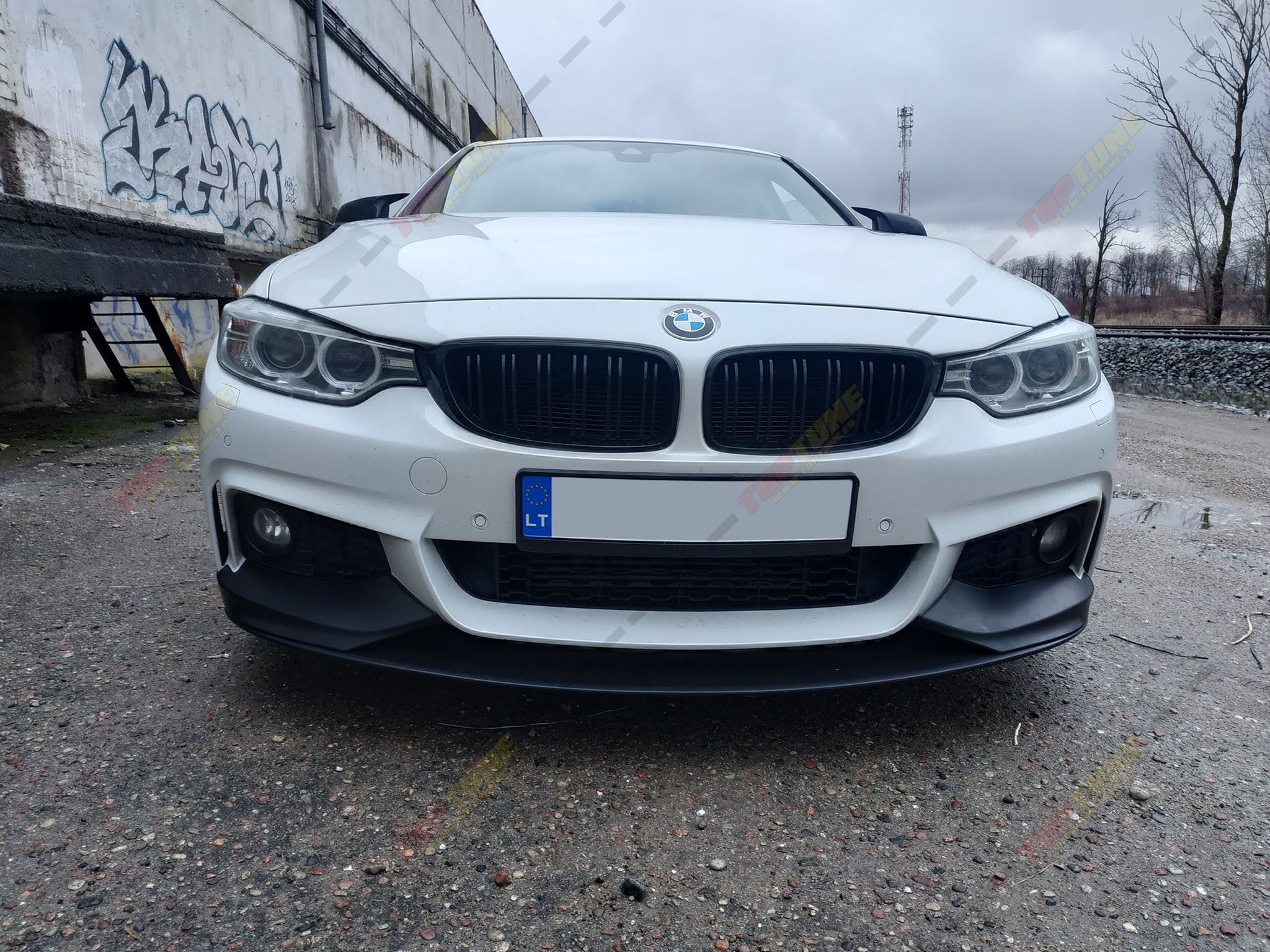 bmw f36 performance installed front spoiler