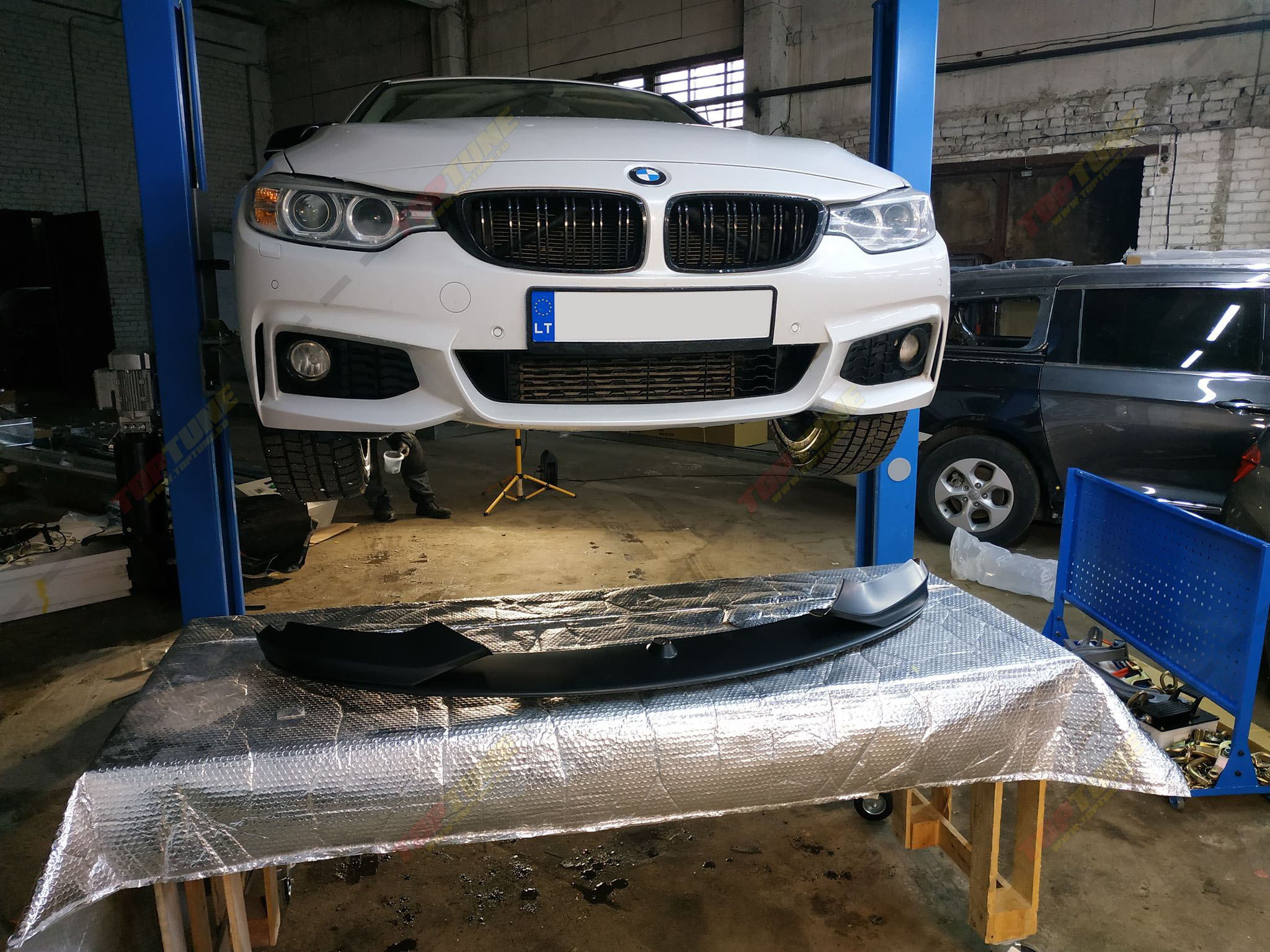 bmw f33 performance front lip installation